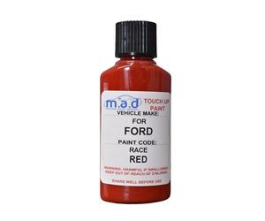 M.A.D Touch Up Paint for FORD RACE RED Compatible with FIESTA FOCUS ST MONDEO KUGA EDGE RANGER - 30ml Kit, Gloss Finish with Built-in Brush