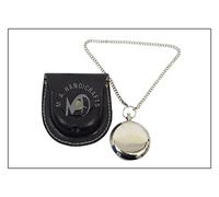 M A HANDICRFT 2-Inch Brass Locket Push Button Compass with Leather Case - Vintage Nautical Pocket Compass - Antique Working Navigation Tool for Hiking Camping Sailing Gift for Men Scouts Collectors