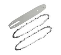 M.A.K 10" Chainsaw Bar Chain Combo 58 Drive Links 1/4" Pitch 0.050" Gauge | 10 inch Replacement Guide Bar Fit for Stihl, Craftsman, Echo, Poulan, Ryobi, Worx (2 Chains+ 1 Bar)
