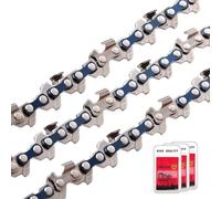 M.A.K 16 inch Chainsaw Chain 56DL Drive Link, 3/8 LP Pitch, 0.043” Gauge, Fit for Craftsman, Echo, Poulan, Ryobi, Worx 16 inch Chainsaw Chains, 3pcs