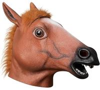 M&A PEAKS Animal Full Head Masks, Adults Realistic Latex Husky Dog Eagle Monkey Donkey Horse Funny Scary Fancy Dress Costume Accessory For Party Cosplay Halloween, (Horse Face Mask)