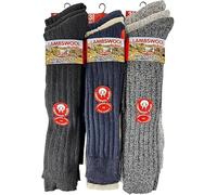 M&A PEAKS Men’s Assorted 6 Pairs Knee High Wool Blend Socks, Premium Warm Heavy Duty Thick Knit Thermal Winter British Wool Long Length Hiking Farming Outdoor Socks, UK 6-11