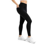 M&A PEAKS Womens Cotton Rich High Waisted Full Length Leggings with Pocket, Ladies Casual Non See Through Stretchy Legging for Gym Workout Running Yoga Pants Plus Size 8-30, (Black - 26)