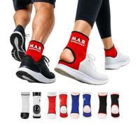 M.A.R International Ltd Elasticated Fabric Ankle Support Martial Arts Karate Taekwondo Boxing Kickboxing Thai Boxing Muay Thai White Small