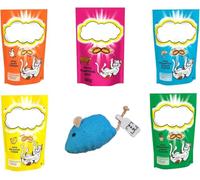 M&A’s Dreamies Cat Treat & Toy Bundle - Includes 5 Flavours (60g Each) + Exclusive M&A’s Catnip Mouse - Chicken, Beef, Salmon, Cheese & Catnip