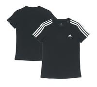 (M) adidas Women's Training T-Shirt Black & White Sports Top - New
