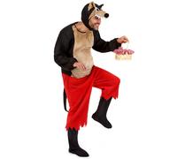 (M) Adult big wolf costume