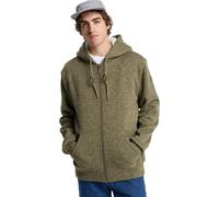 (M, Aloe Heather) Quiksilver Mens Keller Sherpa Hooded Full Zip Fleece