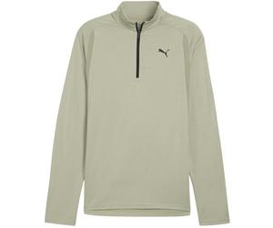 (M, Army) Puma Mens Performance Quarter Zip Tailored Long-Sleeved Top
