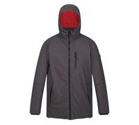 Regatta Mens Yewbank II Parka - Ash/Danger Red - Ash/Danger Red - M - 100% Polyester