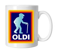 M.ASH SUPPLY Oldi Funny Novelty Mug, Premium 11oz Glossy White Coffee Cup, Double-Sided Print, Dishwasher & Microwave Safe - Unique Birthday & Secret Santa Gift