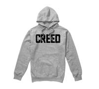 (M, Athletic Heather) Creed Unisex Adult Cracked Logo Hoodie