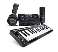 M-AUDIO Keystation Mini 32 MK3 MIDI Controller Bundle with M-Track Duo HD Audio Interface Pack for Studio Recording, Music Production, Podcasting, Streaming