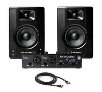 M-Audio M-Track Duo USB Interface with M-Audio BX4 Studio Monitors