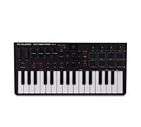 M-AUDIO Oxygen Pro Mini 32-Key USB MIDI Keyboard Controller for MacOS and WinOS, with Beat Pads, Assignable Knobs and Faders, and Native Instruments Sound Pack (NKS Integration)