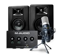 M-Audio Recording, Streaming and Podcasting Bundle - M-Track Duo USB Audio Interface, BX4 Stereo Speakers and Marantz MPM-1000 Condenser