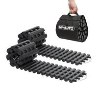 M-AUTO 2-Pack Traction Mat with Bag, Portable Recovery Tracks Mat for Car/Truck/Van Tires to Get Unstuck from Snow, Sand, Mud, 47" Rollable Snow Tire Traction Car Escape Mat, Load 7.7 Ton