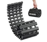 M-AUTO Snow Tire Traction Mats Portable Recovery Tracks for Vehicle in Mud, Snow, Ice, and Sand, 32" Coilable Recovery Emergency Devices with Storage Bag, Load 7.7 Ton