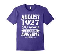 (M) Awesome August 1927 - 90th Birthday Gifts Funny Shirt-Father's Day