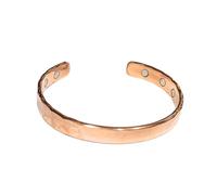 M B Handcrafted Hammered Copper Bracelet - Rustic Unisex Cuff Jewelry | Hammered Finish Cuff | Adjustable and Stylish Jewelry |