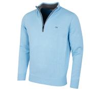 (M, Baby Blue) Calvin Klein Mens 2026 Knit Cotton 1/2 Zip Golf CK Top Sweater