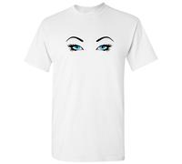 (M) Beautiful Blue Eyes Mysterious Face White Men T Shirt Tee Top