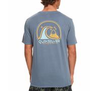 (M, Bering Sea) Quiksilver Mens Clean Circle Short Sleeve Crew Neck Cotton T-Shirt Top Tee