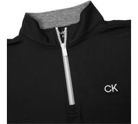 (M, Black) Calvin Klein Mens Albany Half Zip Golf Sweatshirt