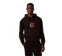 (M, Black) Calvin Klein Mens Logo Terrycloth Hoodie
