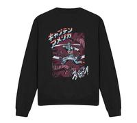 (M, Black) Captain America Unisex Adult Japanese Strike Retro Sweatshirt