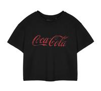 (M, Black) Coca-Cola Womens/Ladies Short-Sleeved Crop T-Shirt