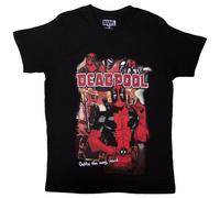 (M, Black) Deadpool Unisex Adult Outta The Way Nerd T-Shirt