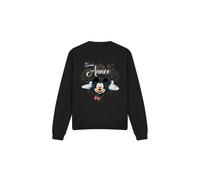(M, Black) Disney Unisex Adult French Mickey Mouse Fireworks New Year Sweatshirt