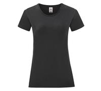 (M, Black) Fruit Of The Loom Womens/Ladies Iconic 150 T-Shirt