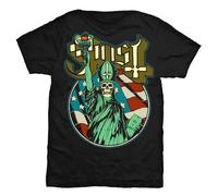 (M, Black) Ghost Statue of Liberty T Shirt