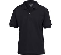 (M, Black) Gildan DryBlend Childrens Unisex Jersey Polo Shirt