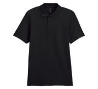 (M, Black) Gildan Mens SoftStyle Double Pique Polo Shirt