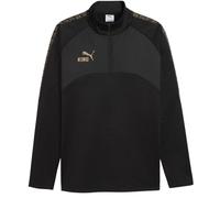 (M, Black/Gold) Puma Mens King Athletic Training Drill Top