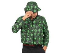 (M, Black/Green) Smiffys Unisex Adult 90s High On Life Costume Set