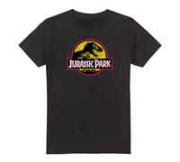 (M, Black) Jurassic Park Mens Logo T-Shirt