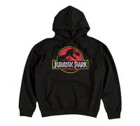 (M, Black) Jurassic Park Unisex Adult Classic Logo Hoodie