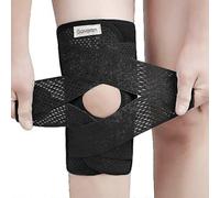 (M, Black) Knee Brace With Side Stabilizers For Meniscal Tear Knee Pain Acl Mcl Arthritis Injuries Recovery, Breathable Adjustable Knee Support