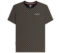 (M, Black) Lambretta Mens Geometric T-Shirt
