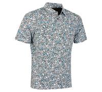 (M, Black Lichen) Callaway Golf Mens 2022 Artificial Nature Print Swingtech Polo Shirt