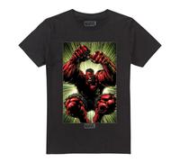 (M, Black) Marvel Mens Red Hulk Attack T-Shirt