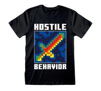 (M, Black) Minecraft Unisex Adult Hostile Behaviour T-Shirt