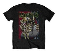 (M, Black) Misfits Pushead Band Logo T Shirt