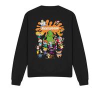 (M, Black) Nickelodeon Unisex Adult Splat Group Sweatshirt
