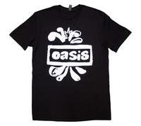 (M, Black) Oasis Splat Band Logo T Shirt