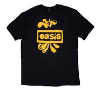 (M, Black) Oasis T Shirt Drawn Band Logo Definitely Maybe new Official Mens